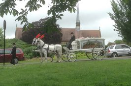 horse drawn cart funeral procession