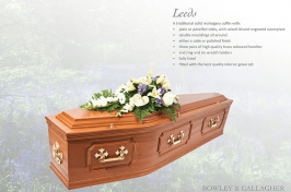 Leeds mahogany wooden coffin